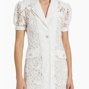 Generation Love Neira Guipure White Lace Blazer Mini Dress